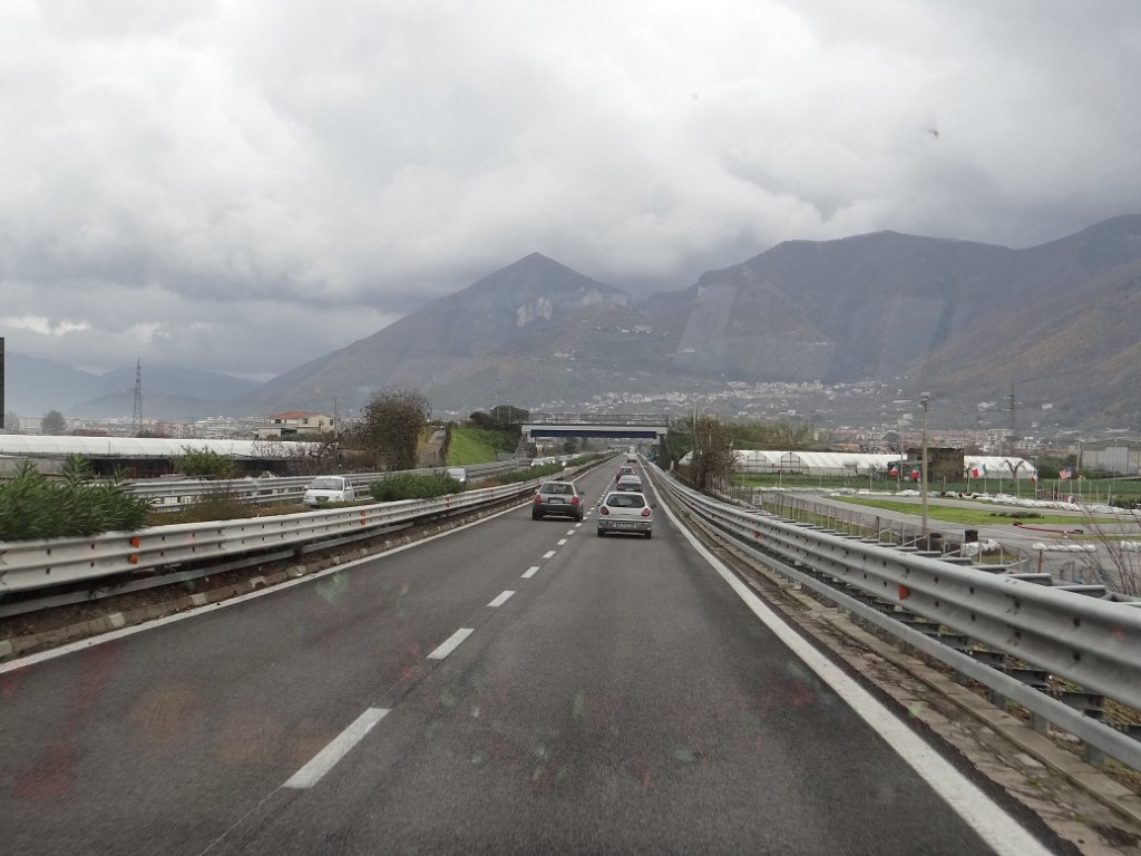 The Heavenly A3. €3.60 gets us out of Pompeii and Past the Sorrento Peninsula