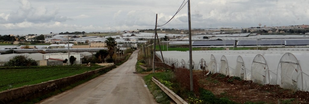 Polytunnels in south Sicily