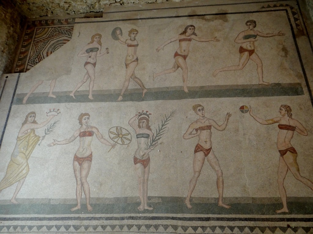 And when they were bored of a mosaic, they covered it with another one - this time with scantily clad ladies!