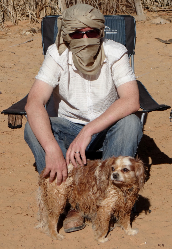 Jay with Charlie in Tunisia