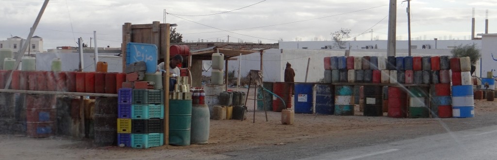 As we get nearer to Libya the DIY petrol stations get bigger!