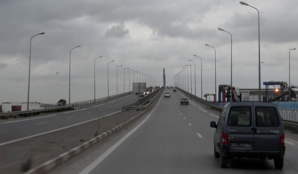 Over the causeway to North of Tunis