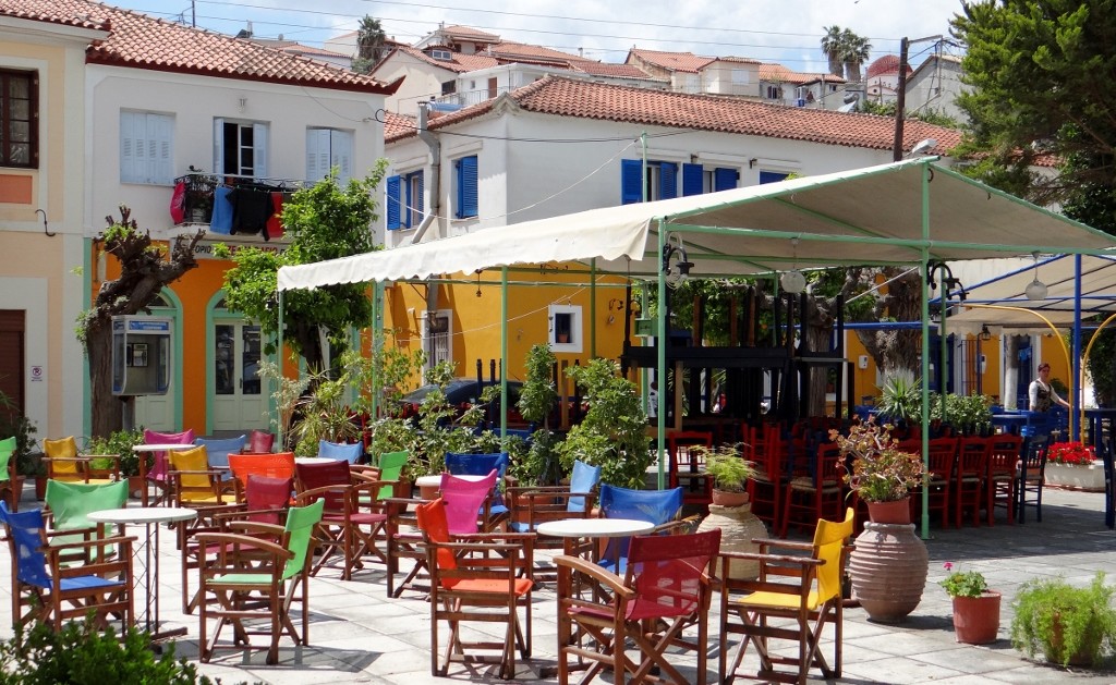 Sunshine and colour in Koroni town