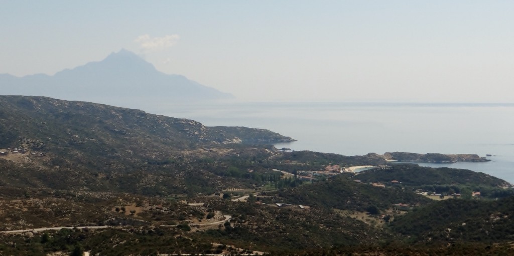 Mount Athos across the gulf