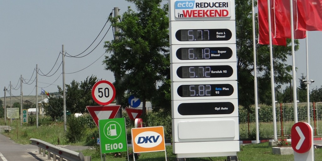 Fuel prices look expensive, but I think they're on a par with Bulgaria (1Lei = 20p)