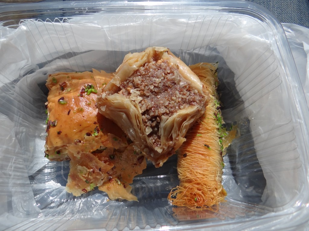 Baklava from the food fair in Matlock. A delicious reminder of Greece