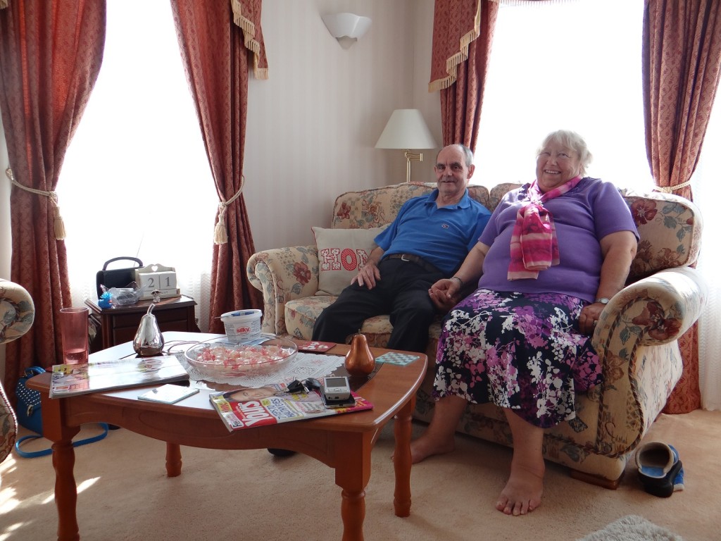 My long-suffering parents Keith and Jenny in their cracking static caravan in Skegness