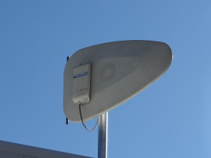 Mark of www.wheresfrankie.co.uk attached his WiFi booster to his TV aerial - good work!
