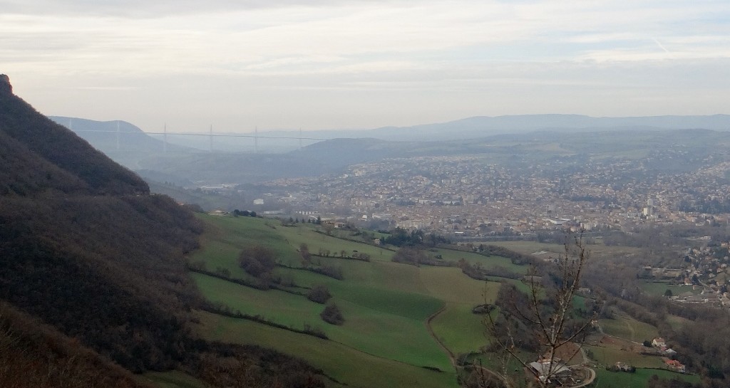 You can just about make out the sleek form of the Millau Viaduct?