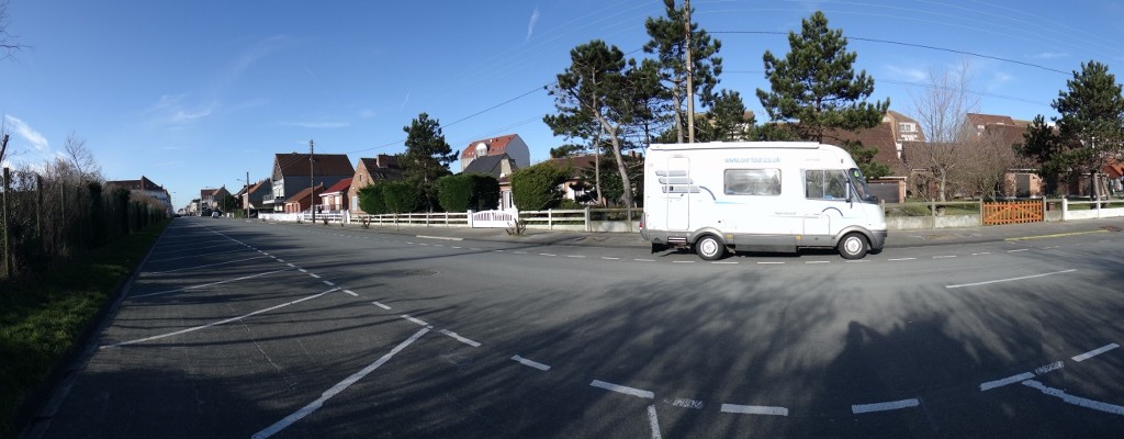 Zagan the motorhome parked up at Bray-Dunes, France