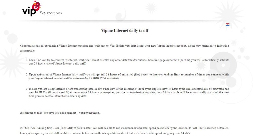 Vipme Internet SIM Terms and Conditions