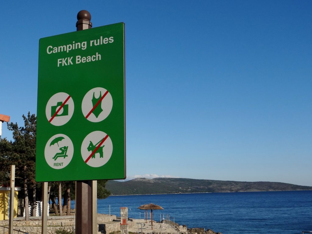 FKK Naturalist beach rules, Croatia