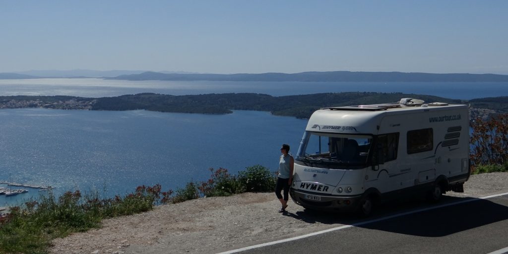 motorhome overlooking the Adriatic in Croatia