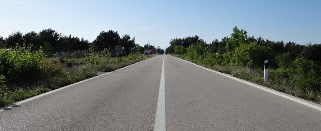 The road to the Krka National Park