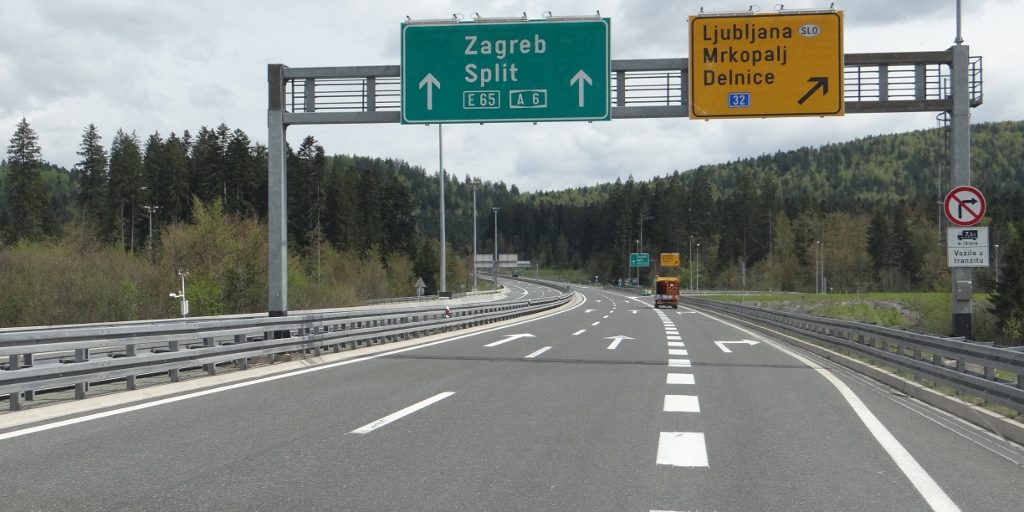 Empty Croatian motorway
