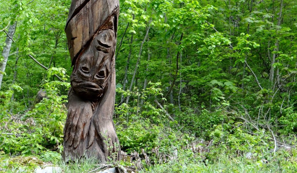 Wooden monuments to the dead of the Kočevski Rog massacres, Slovenia