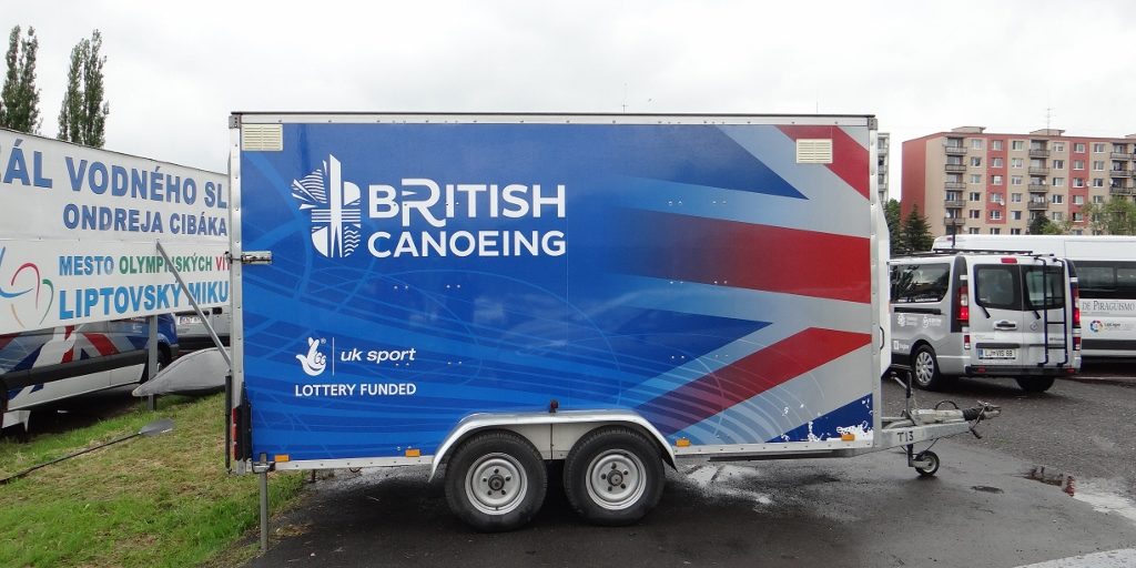 The lottery's funded a transit van and trailer. Canoeing doesn't look glamorous!