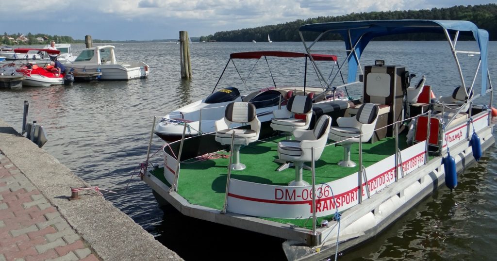Boat on lake Mikołajki Poland