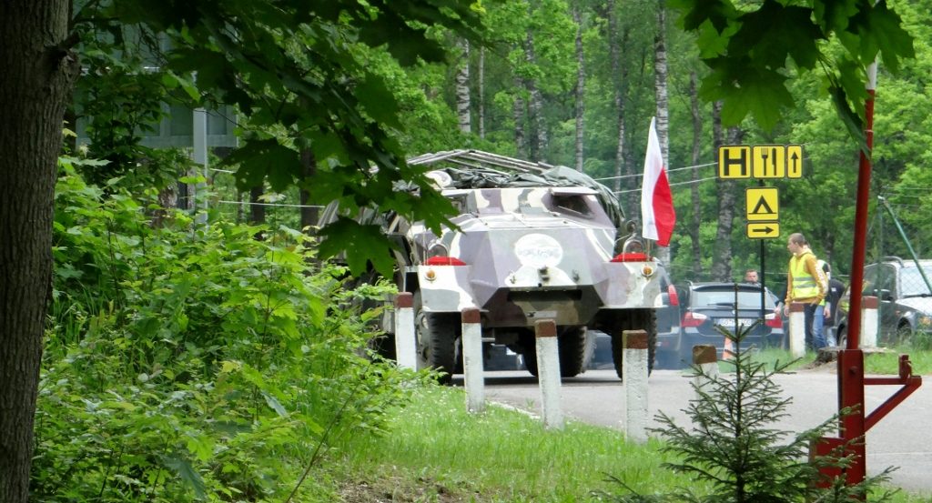 Bit of a weird sight seeing armoured vehcicles rolling around the forest roads