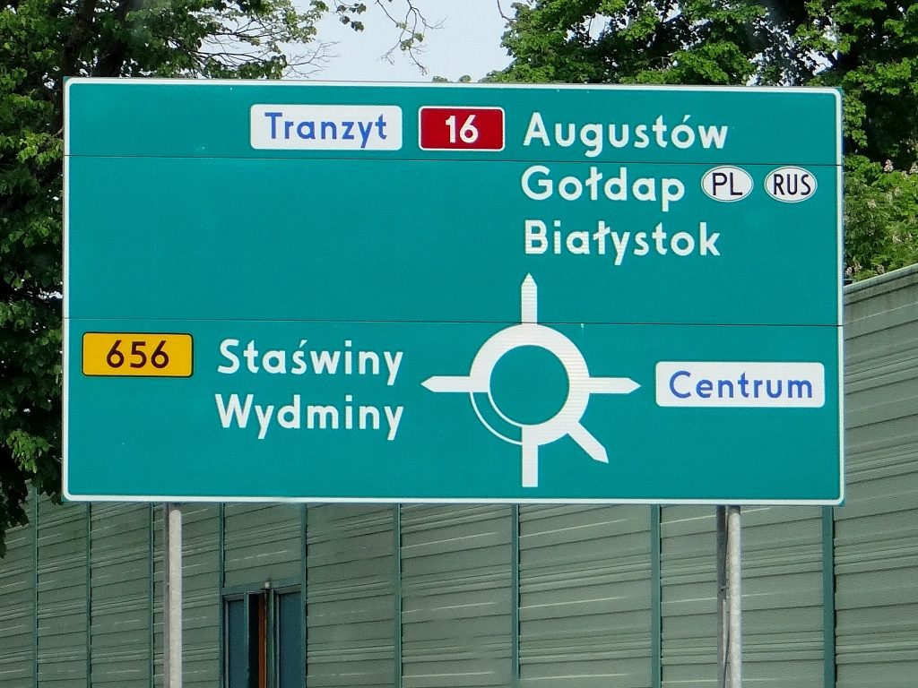 Road sign, Poland