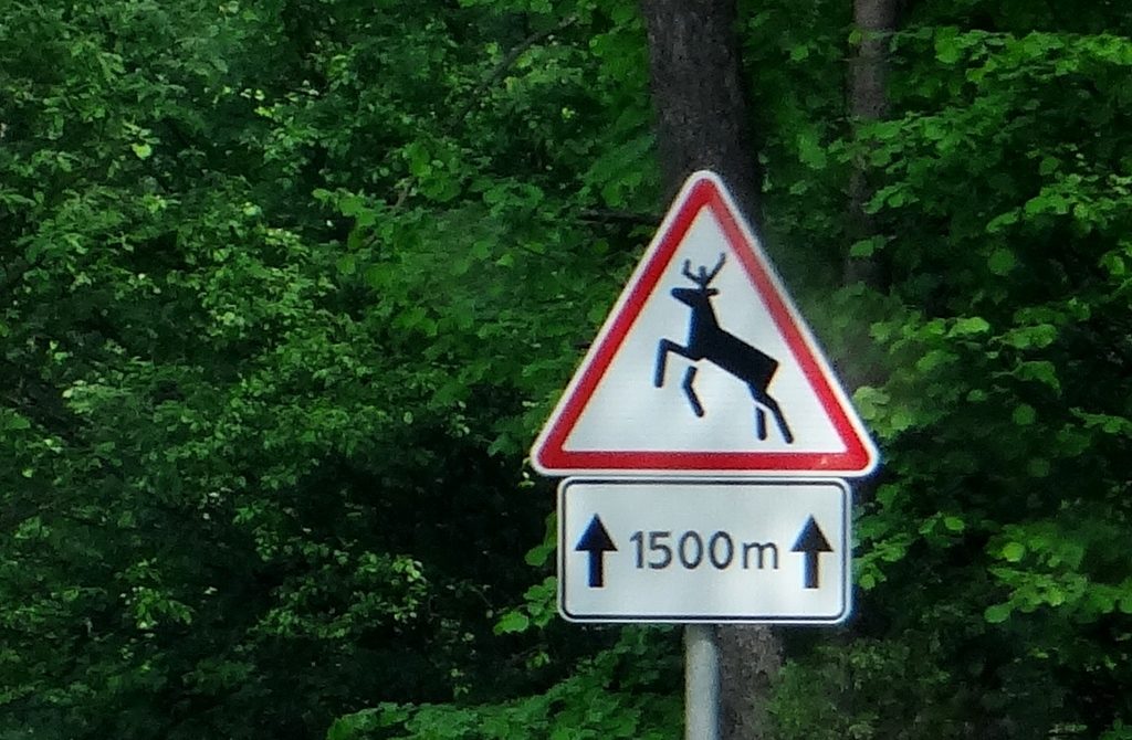 Lithuanian Wildlife Roadsign