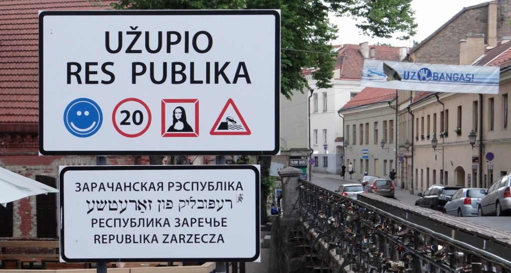 Uzupio Republic sign