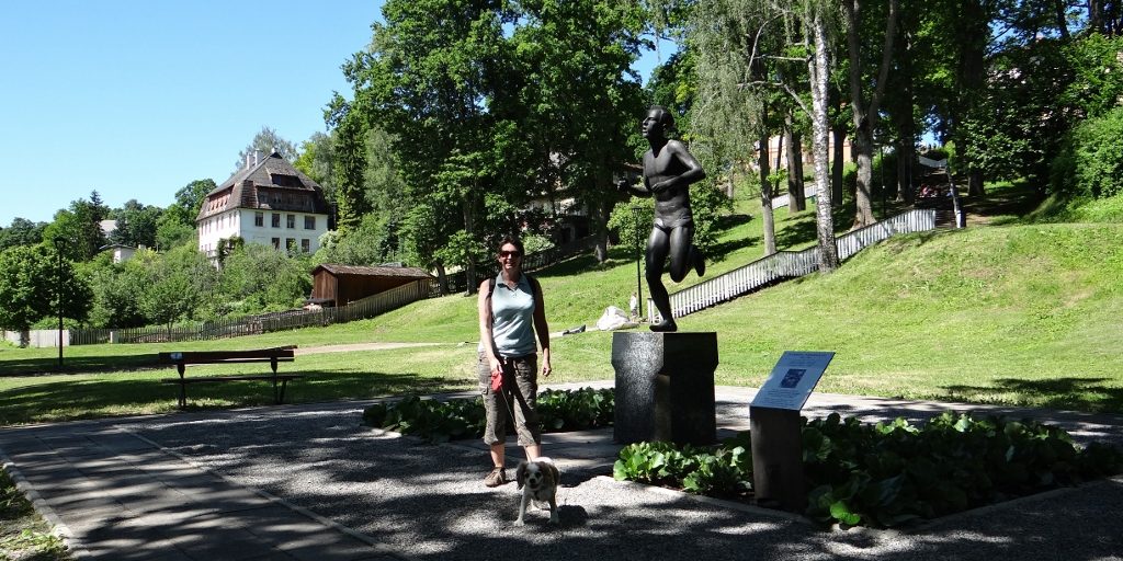 This chap won the 13km Viljandi lake race 10 years running, earning him this rather fetching statue