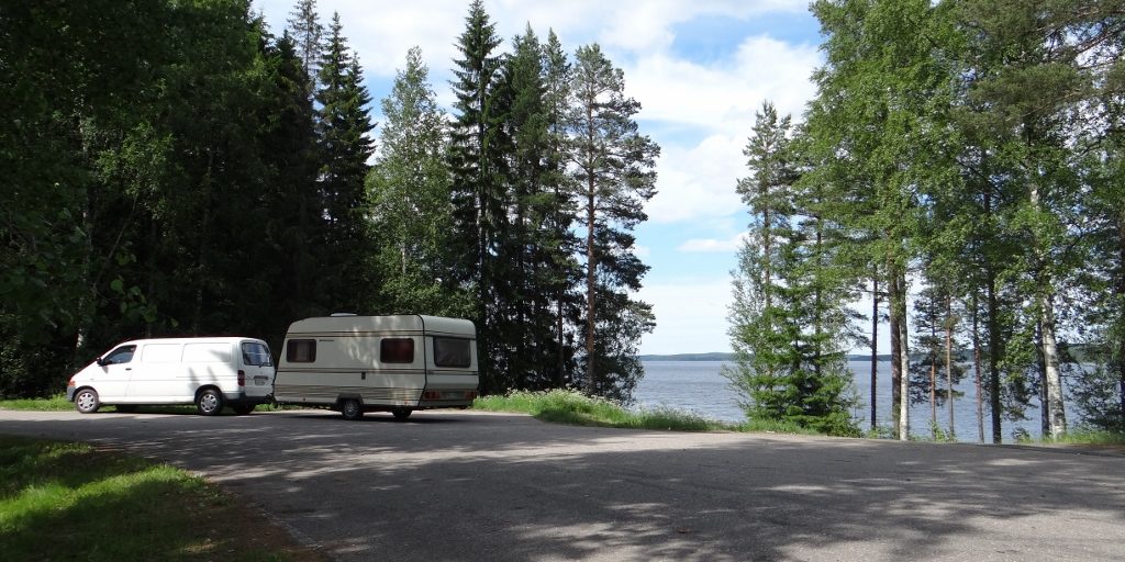 Wild camping in caravans appears to have the same 'accepted' status in Finland as motorhomes