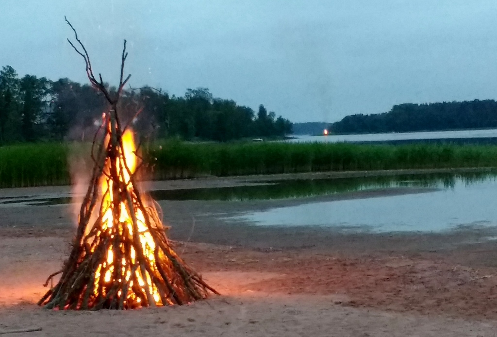 Midsummer Eve Bonfires Uusikaupunki, Finland