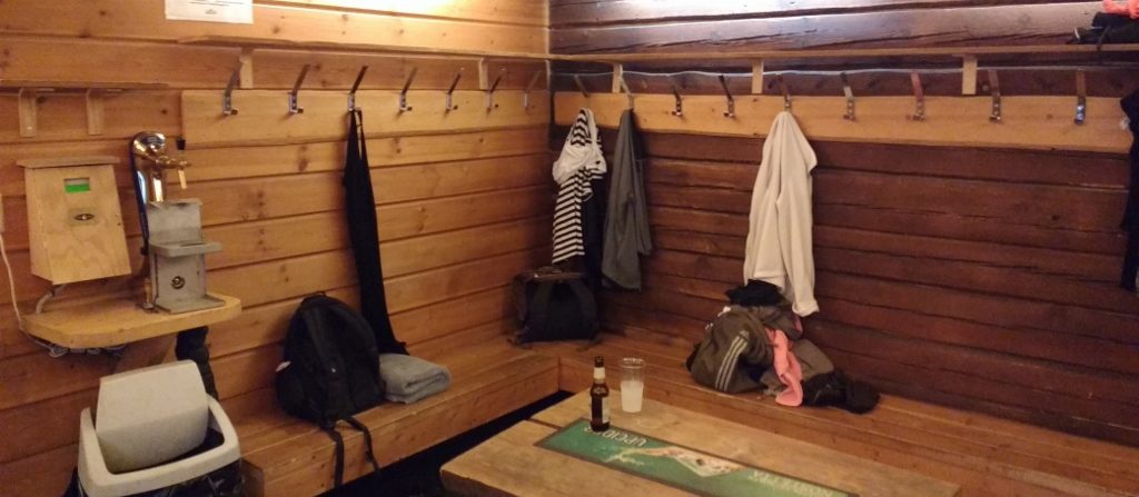 Beer pump in the sauna changing rooms! 