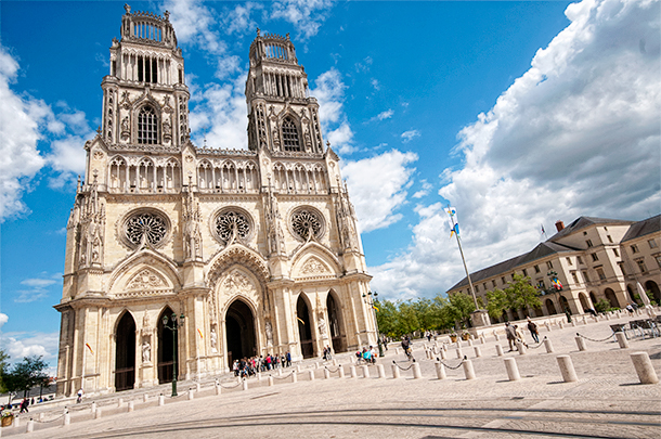 Visit Orléans Cathedral to see the story of Joan of Arc in the stained glass.