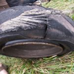 delaminated tyre