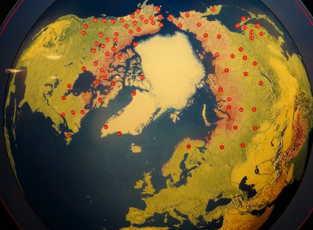 map of world from arctic