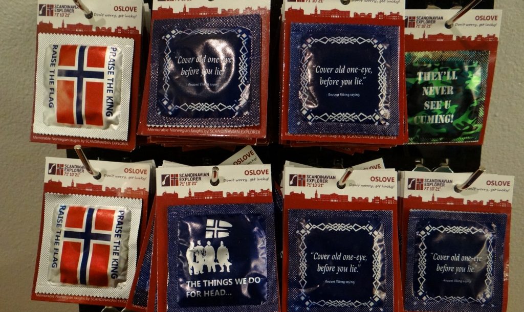 Comedy condoms at the North Cape visitor's centre