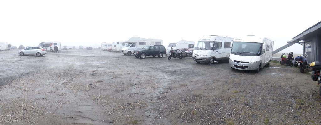 Motorhome parking at the North Cape, Nordkapp