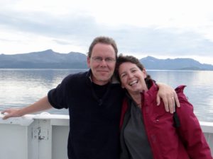 On a ferry in the Norwegian Arctic, Senja Island in the background