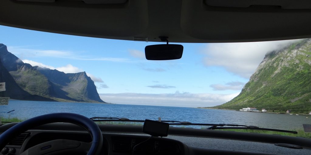 Cracking view from the windscreen at Steinfjord