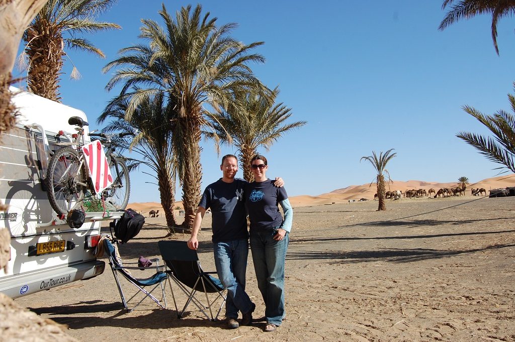 Erg Chebbi, Saharah, Morocco with Our Hymer Motorhome