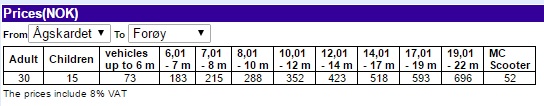 ferry-prices