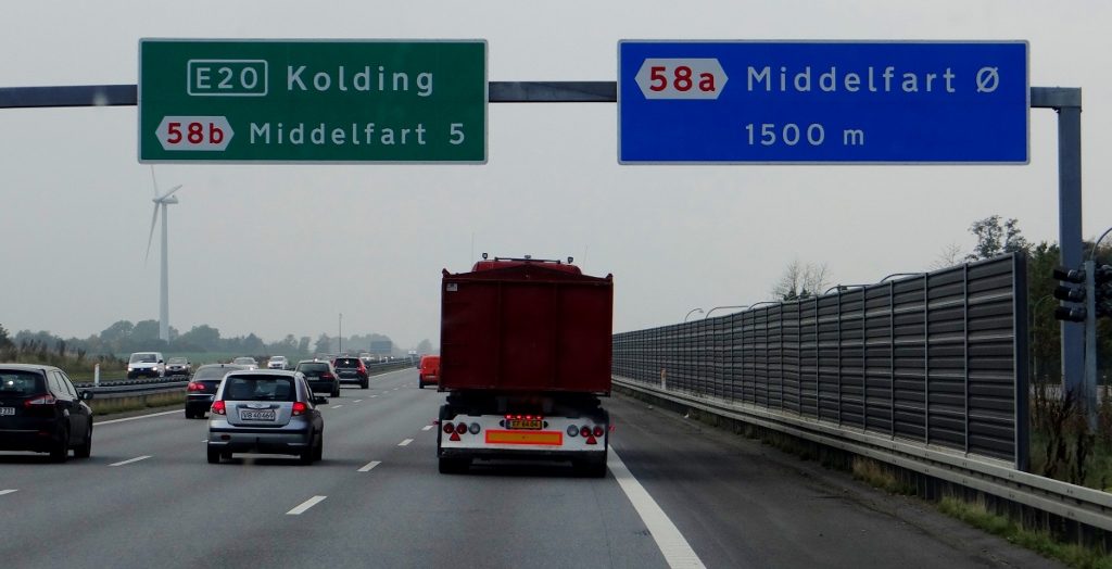 Road sign Denmark