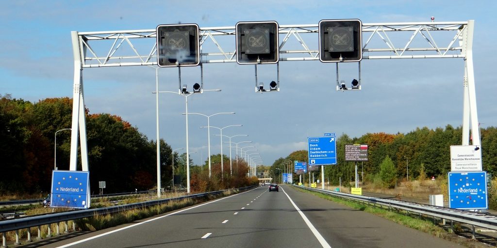 Netherlands Border on Motorway