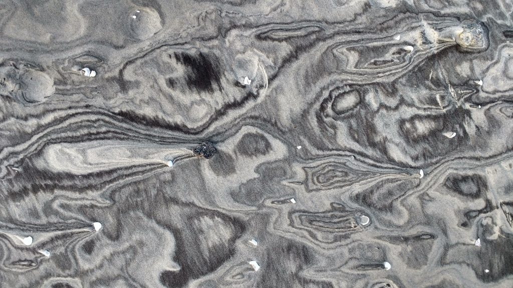 Wind-induced patterns in the North Zealand sand