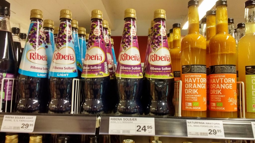 Ribena in Danish Supermarket