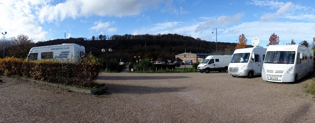 Motorhome aire Montville France