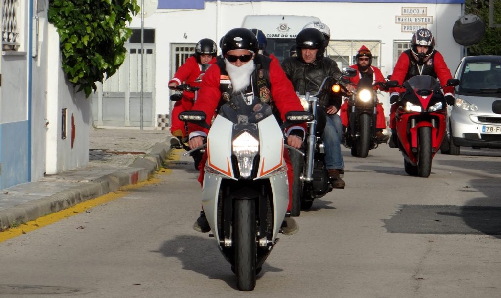 Motorbiking santas