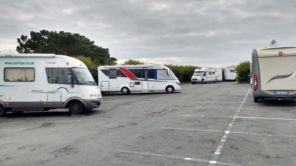 The motorhome aire in Anglet, 2km from Biarritz
