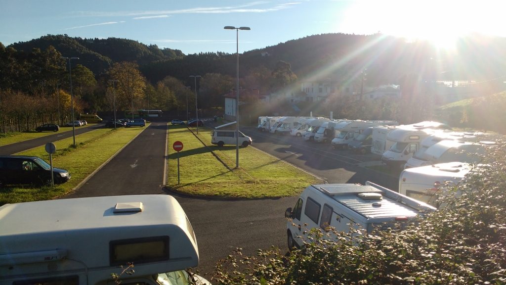 The free motorhome aire at Lekeitio