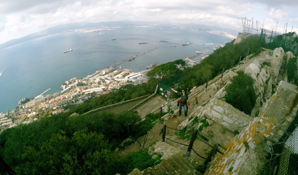 Topping out on the Mediterranean Steps: Gibraltar and Algeciras in the background