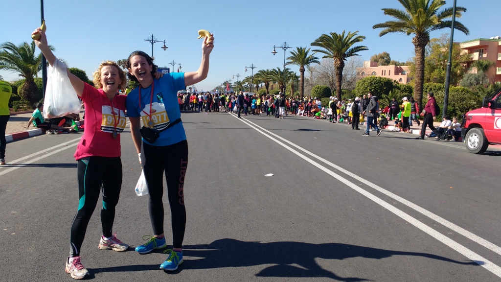 Finishing the Morocco Half Marathon