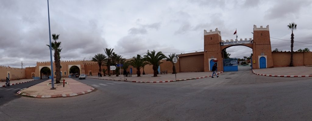 The municipal campsite, right next to an entrance to the medina, but incredibly busy at the moment. A dozen vans were waiting outside to get in